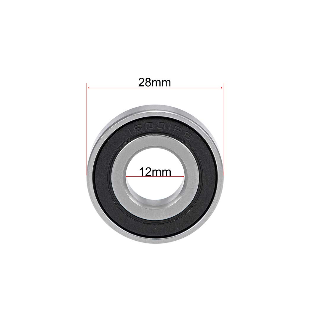   6301-ZZ Deep Groove Ball Bearing 12 * 37 * 12mm for Motors Gearboxes 6301 2rs